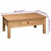 VidaXL Pin Massif Table Basse Table d'Appoint Table de Salon Bout de Canapé avec 1 Tiroir Table de Canapé Maison Intérieur 282682