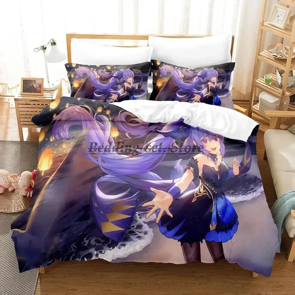 2023 Genshin Impact Bedding Set Single Twin Full Queen King Size Bed Set Aldult Kid Bedroom Duvetcover Sets Girl Bed Sheet Set