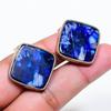 Natural Dichroic Glass Gemstone Brass Jewelry Earring 1.06" AE-12932