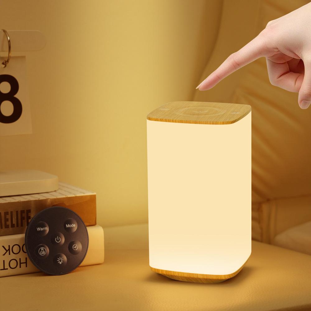 

Rechargeable Touch Table Lamp RGB Dimmable Night Light with Remote Control Timed Bedside Lamp For Bedroom Living Room Lighting