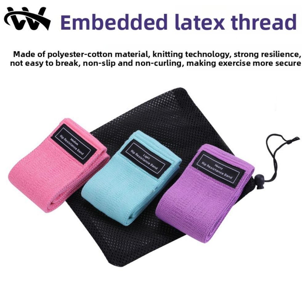 Squat hip resistance band Polyester cotton yoga body tension band indoor fitness hip lifting ring elastic band
