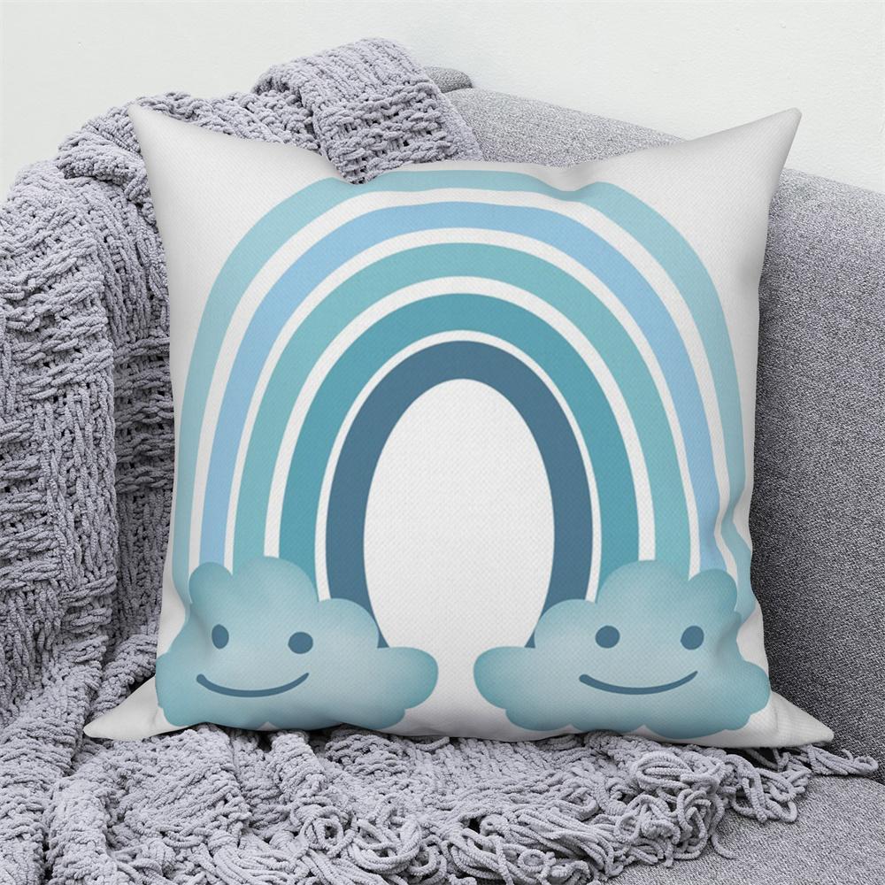 Pillow Cover Decoration Home Office Bedroom Cartoon Rainbow Cloud Sofa Decorative Cushion