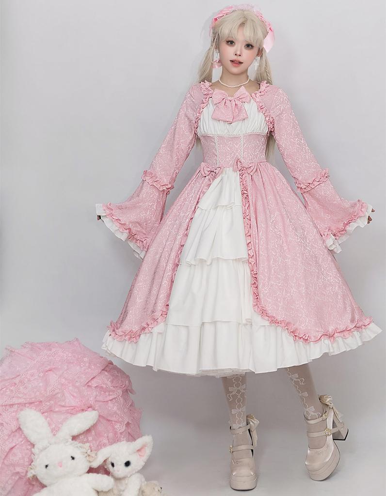 Sivrusn Gothic Lolita Sweet Medieval Flared Court Western Retro Stage Halloween XL Dress, Lolita, Cosplay, Ladylike, Princess, Dress, Sleeves, Lace,