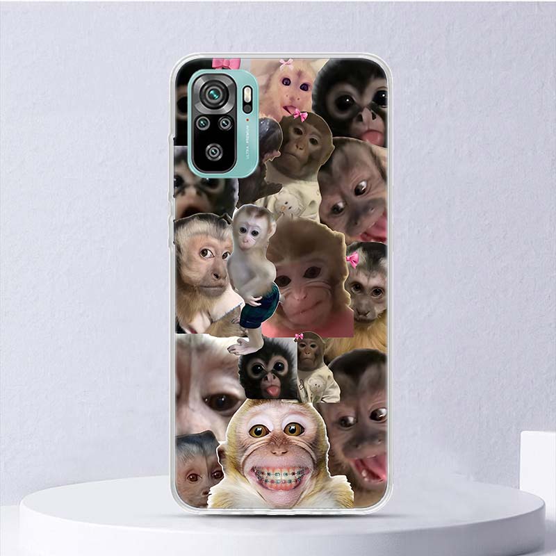 Monkey Memes Soft Case For Xiaomi Redmi Note 14 14S 13 12S 11S 10S 12 11 10 Phone Cover 11T 11E Pro Plus 9 9S Shell Coque