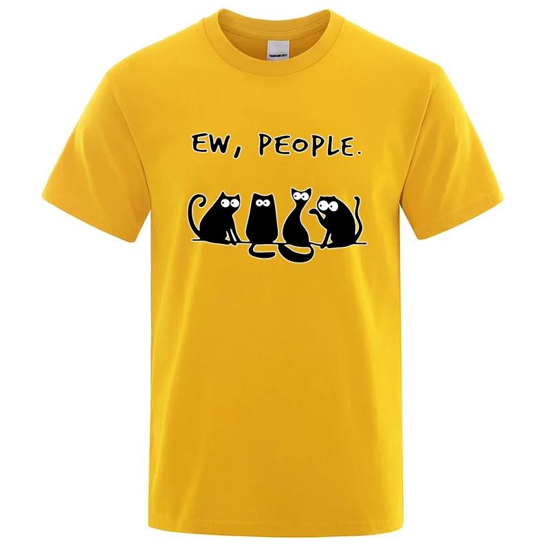 Men's T-shirt High Quality 100% Cotton Funny Cool Cat Printed Summer Casual Loose Cool T Shirt O-Neck Male T-Shirt Tops