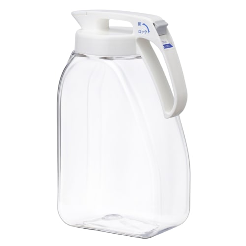 Iwasaki Industrial Lastroware 3.0L Seamless Pitcher, Heat-Resistant, Wide Mouth, White, K-1287 W, Made In Japan, Suitable for Barley Tea, Cold Brew Co