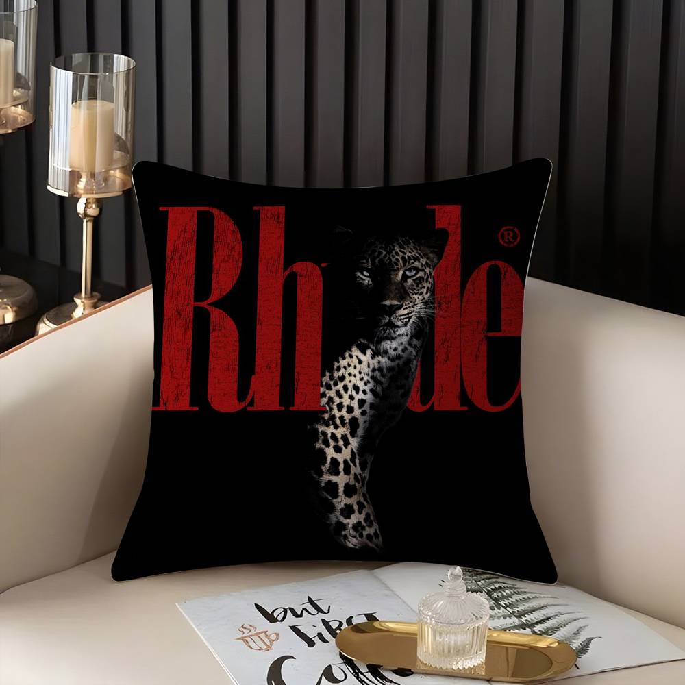 Fashion Brand R_RHUDEs Pillow Case Home Dorm Chair Back Short Plush Double-sided Printing Office Nap Time Cushion Cover