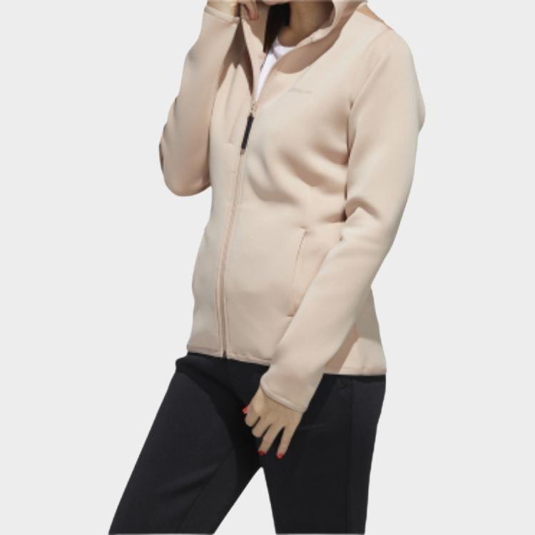 Adidas Neo Reflective Three-Stripe Hooded Sports Jacket Women Jackets Pearl-Pink FR0532