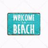 Beach Tin Sign Bar Pub Cafe Shop Wall Surfing Decoration Vintage Metal Art Sticker Poster Home Decor Iron Plate 20x30 cm