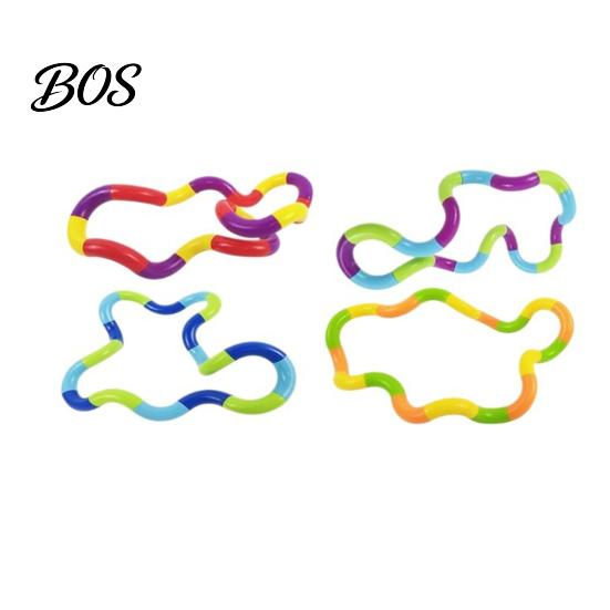 Twisted Loop Toy 2/4/6Pcs Stress Relief Plastic Focus Aid Hand Finger Handheld Fidget Gadget Flexibility Training Portable Educational Twisting Twist