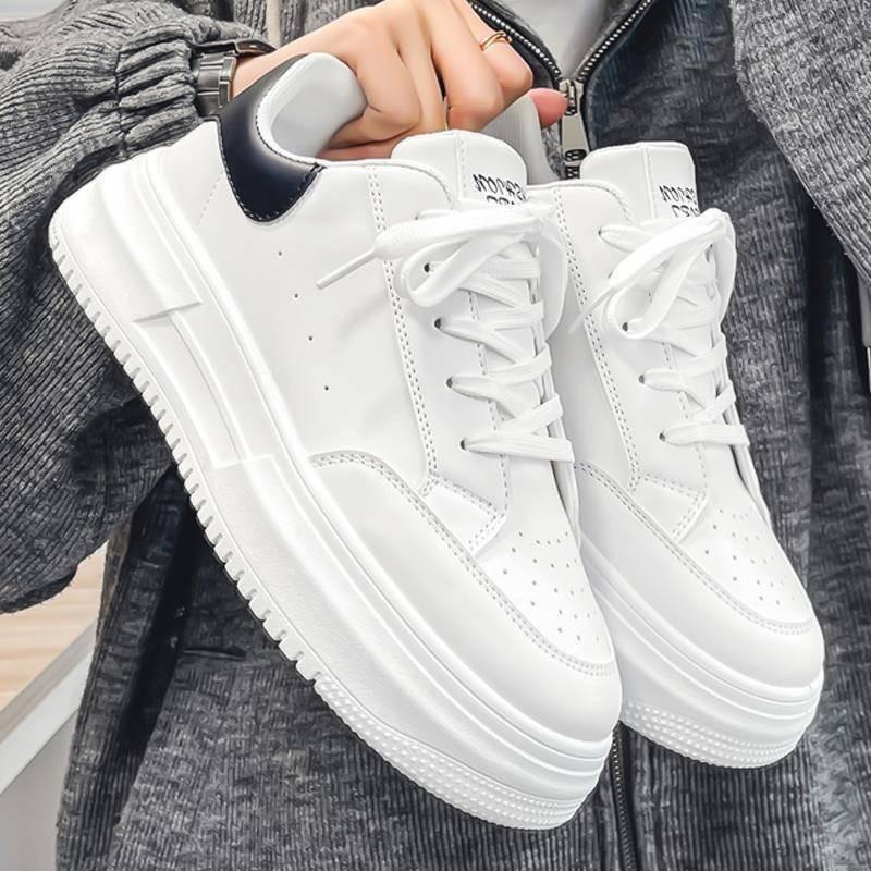 Autumn men's shoes new breathable little white shoes male students trend versatile platform sports casual board shoes male