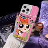 Cartoon Star P-Powerpuff Girls Phone Case For iPhone 16 15 14 13 12 11 Pro Max White Matte Laser Metallic Aurora Funda