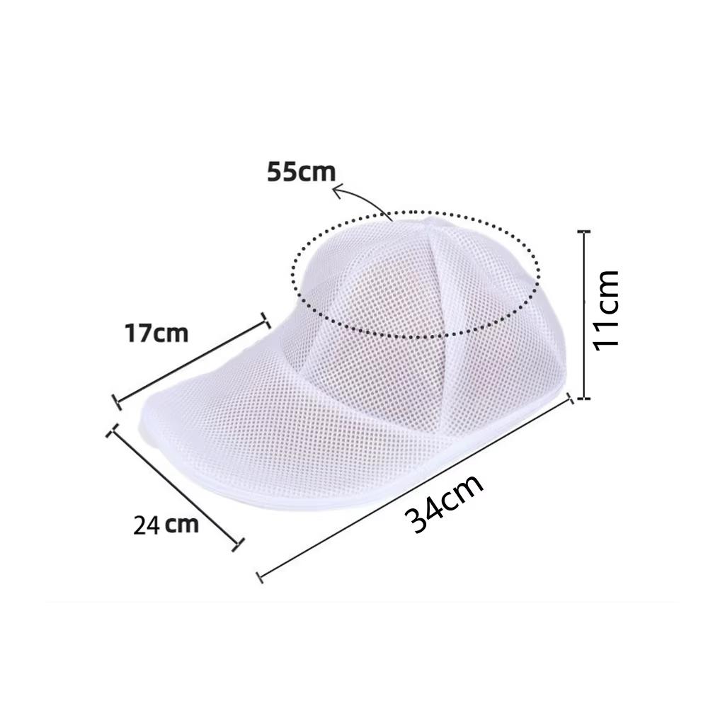 1-4pcs Hat Wash Protector Bag Washing Pocket Portable Wash Soft Mesh Organizer Zip Bags Anti-Deformation Baseball Cap Clean Bag