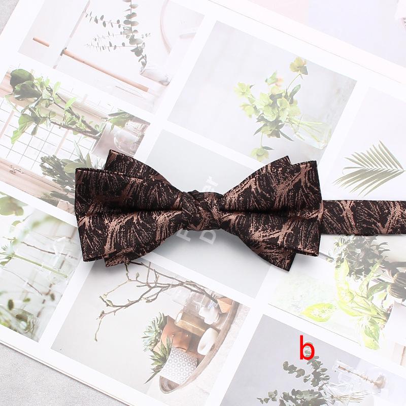 Men'S Wedding Dress Bow Tie Wedding Dress Shooting Chinese Personality Burgundy Bow Tie Double Bow Tie