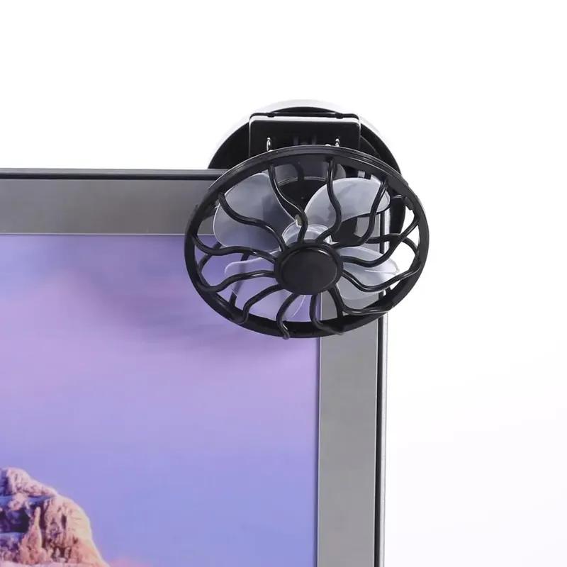 Mini Clip-on Solar Energy Fan Camping Hiking Cooling Portable Fan for Summer Travel Camp Mountaineering Cooling