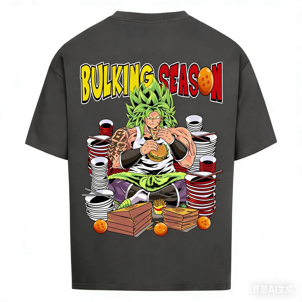 Dragon Ball Brolli Mens Tshirt 2026 Summer Loose Cotton Anime Printed Street Style Fitness and Leisure Outdoor Loose Tshirt