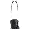 Le Cagole Adjustable Shoulder Strap Zipper Closure Textured Lambskin Leather Shoulder Crossbody Bag Men Bags Black 7190652AAM91000