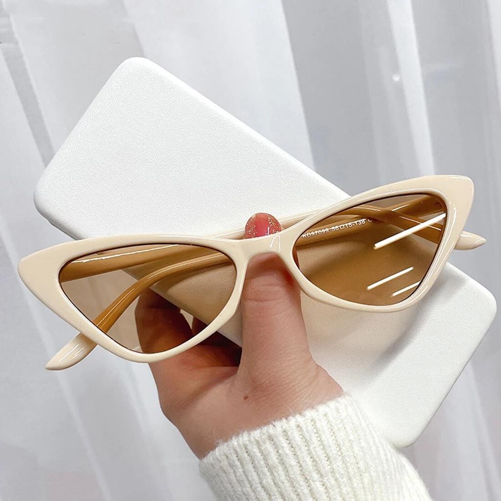 Modne Retro Okulary Przeciwsłoneczne Kocie Oko Małe Trójkątne Okulary Przeciwsłoneczne Odcienie UV400 Okulary Dla Kobiet Damskie Vintage Okulary