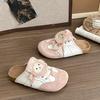 Butter Bear Platform Boken Shoes Women's Outer Bag Head Slippers Summer 2025 New One-pedal Comfortable Big Head Shoes