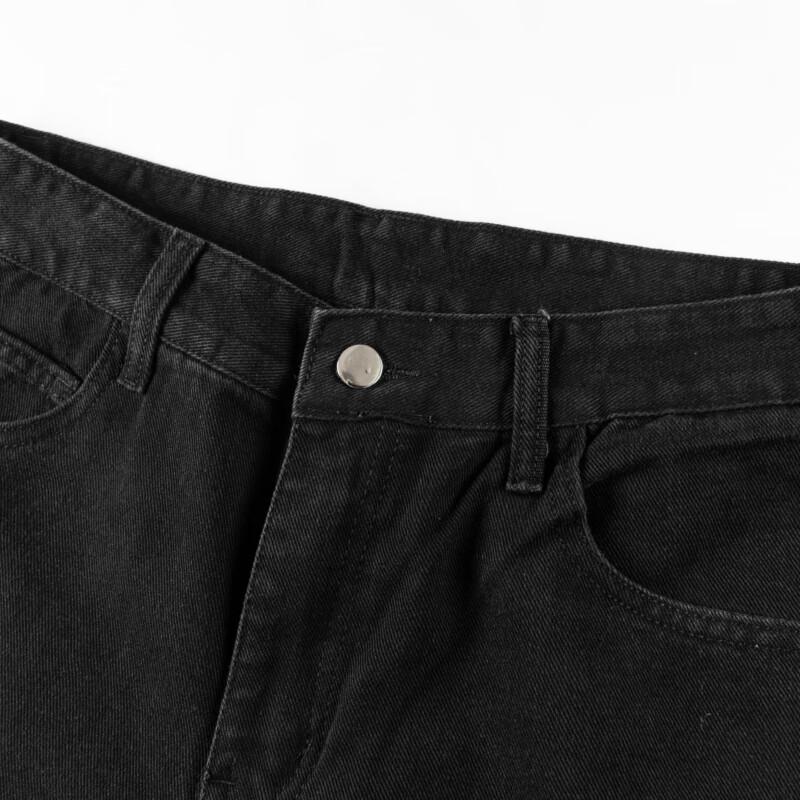 Chu Tang Herren American Retro Washed Straight Flare Stretch Jeans