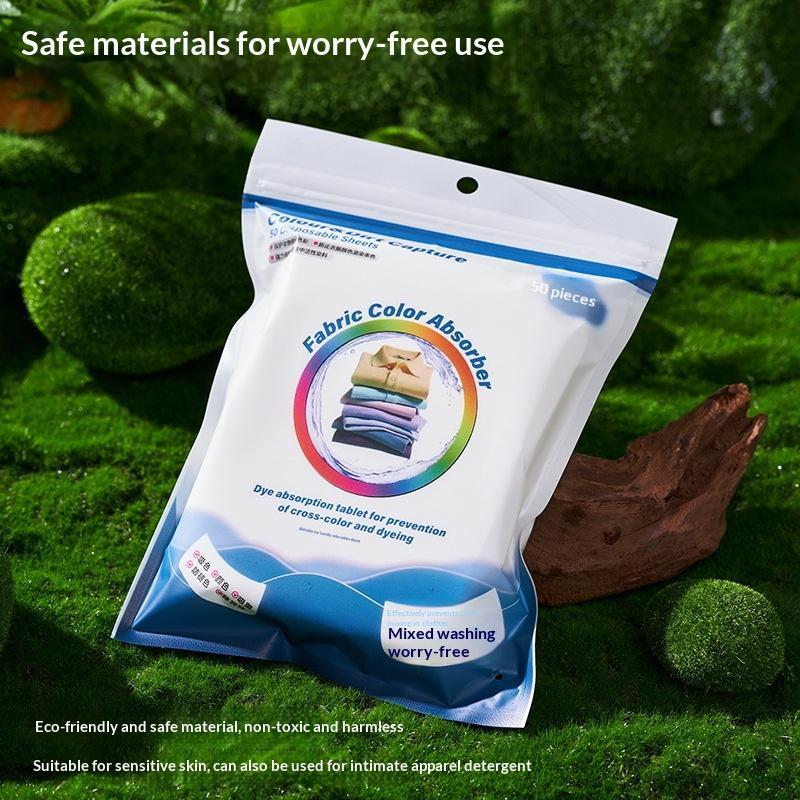 50/80Pcs Washing Machine Color Absorption Sheet Non-Woven Fabric Color Catcher Cloth Dyeing Proof Anti-Stain Laundry Sheet