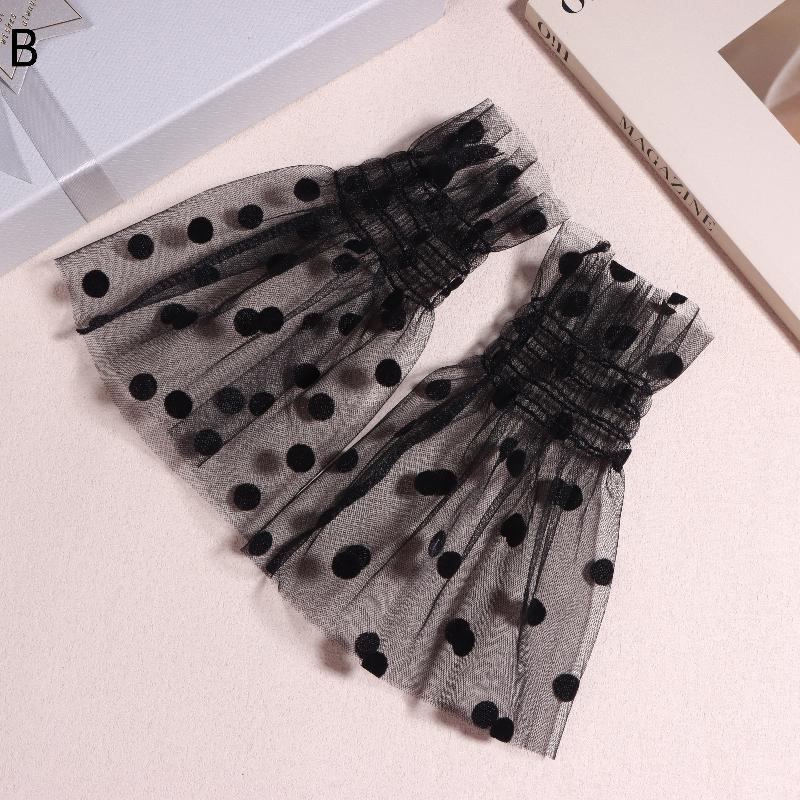 1 Pair Props Nail Tips Display Sleeve Fashion Accessory Nail Art Heart Tulle Photo Glove Fake Pleated Cuff Manicure Photography