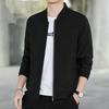 Men S Casual Baseball Jacket Spring Autumn Solid Long Sleeve Coat