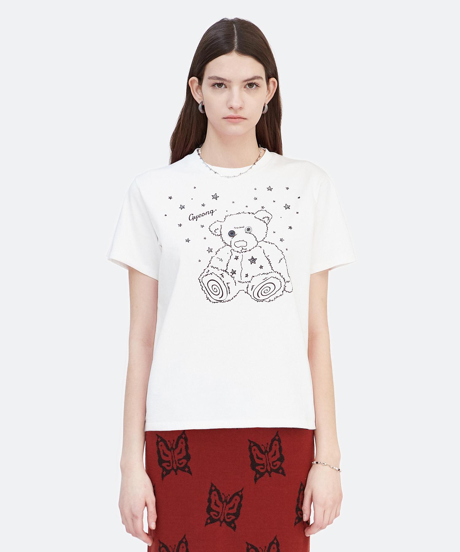 Gyeong Old Teddy Bear Tee_Off White White
