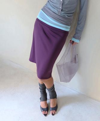 M.M.M Midi Easy Skirt_Purple
