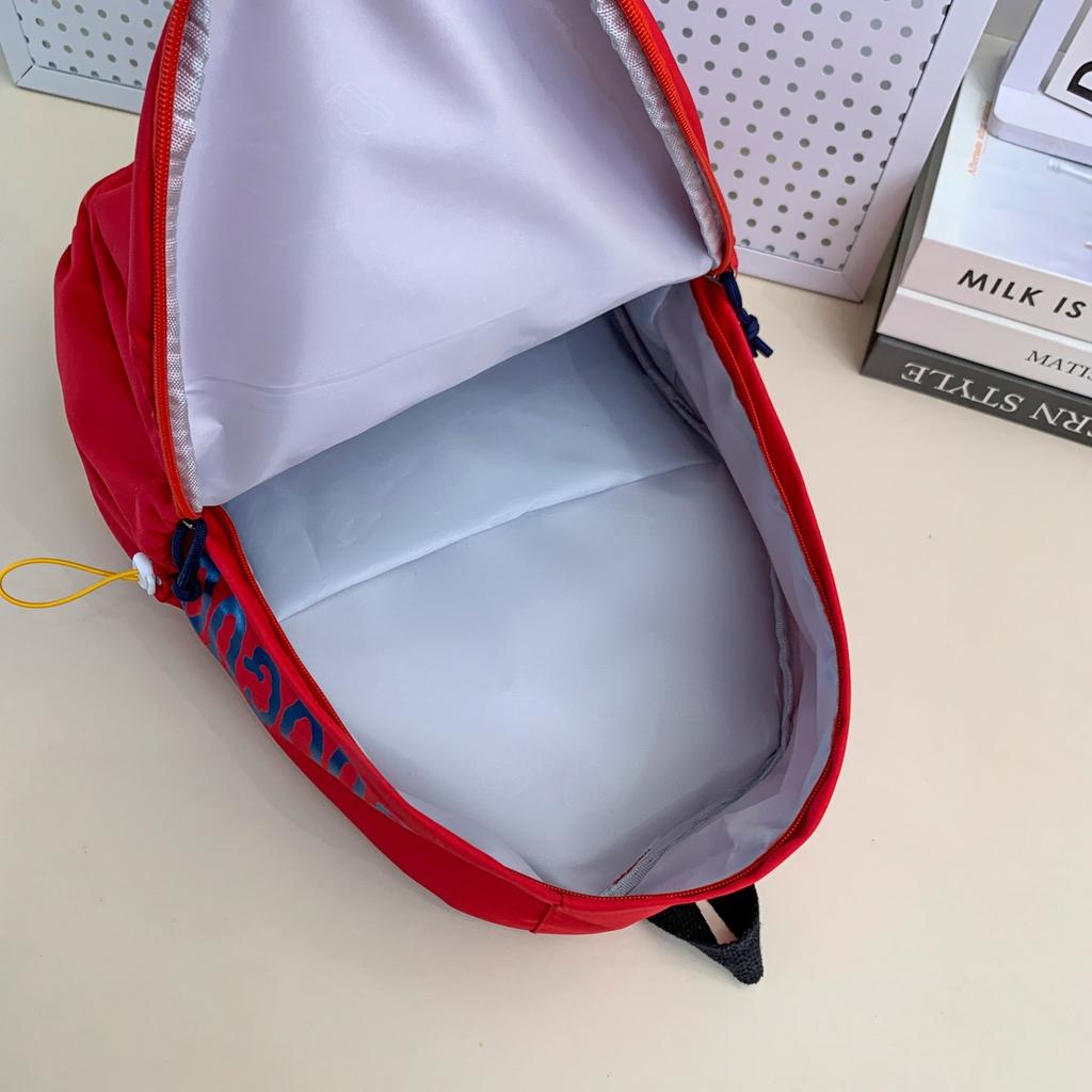 Schoolbag School bag Junior high school boys and girls travel bag Simple and versatile solid color college student backpack High school sports and