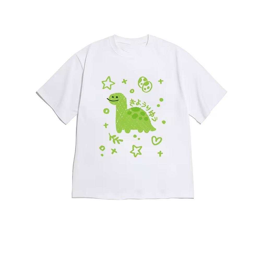 Cute Illustrative Style Mushroom Print T-Shirt Unisex Crew Neck Oversized Tee Soft Comfortable Shirt for Daily