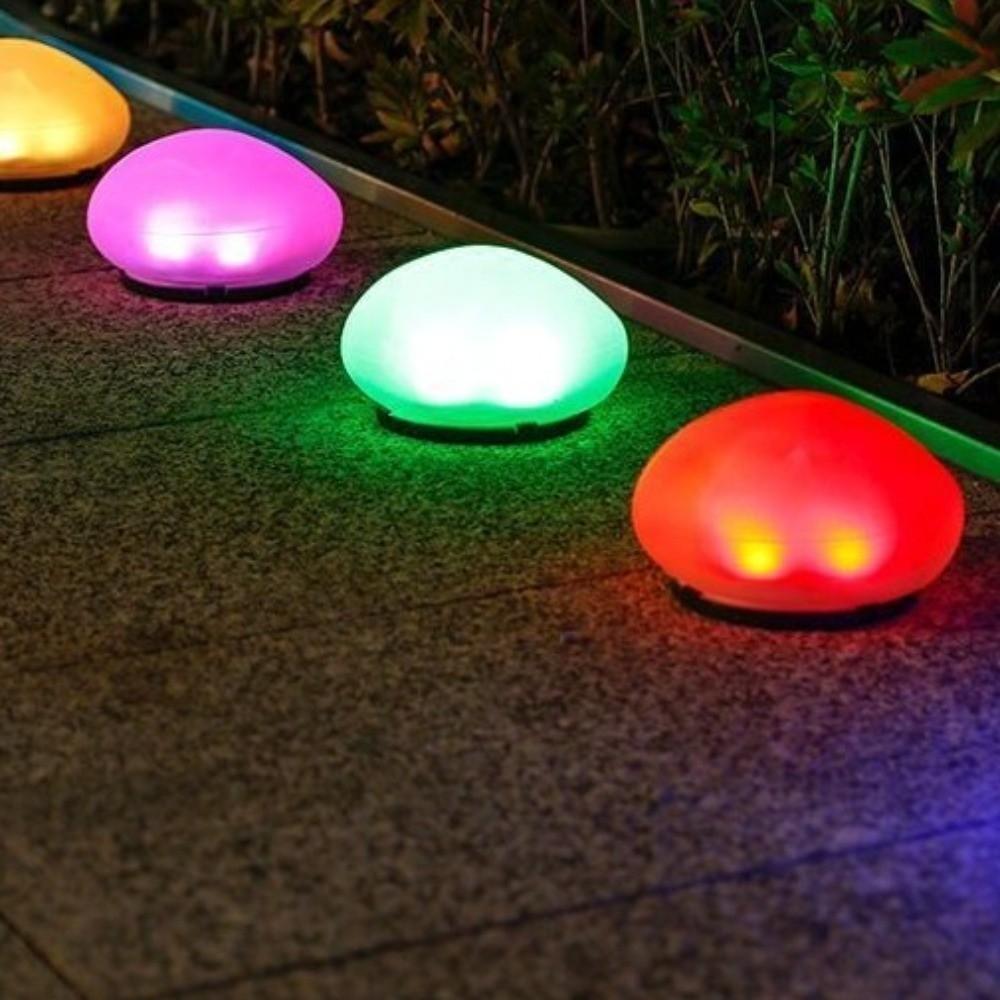 LED Frosted Glass Ground Lamp Solar Powered Solar Powered Rock Light Solar Stone Light Yard