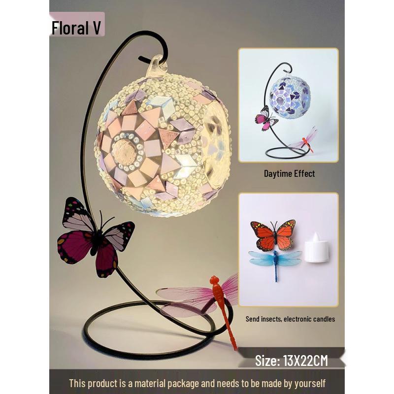 DIY Mosaic Candle Holder Kit: Parent-Child Interactive Decoration & Creative Team-Building Activity