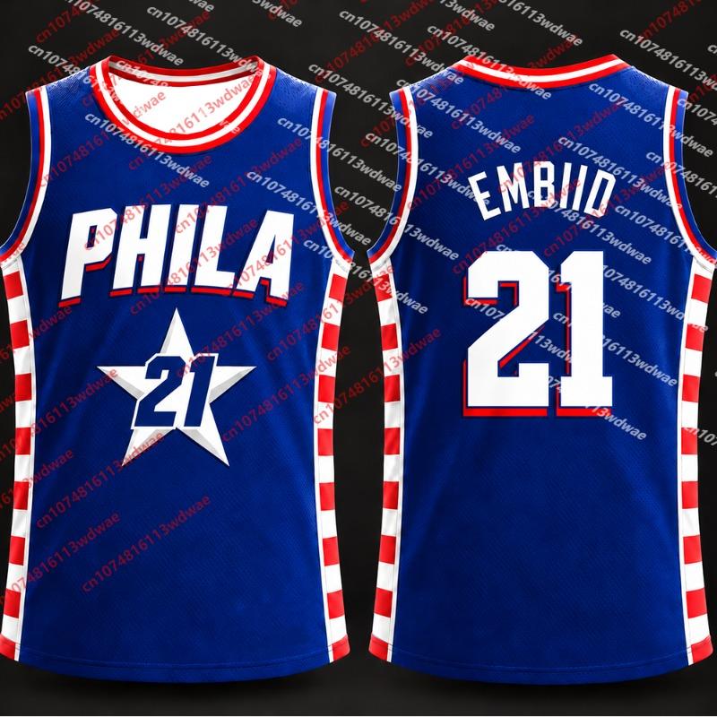 JAMES #23 Philadelphia Classics Basketbalový dres Unisex Bez rukávů Tank Maxey 0 Vesta Pro Muže Ženy Basketbalové Sportovní Dětské Tričko