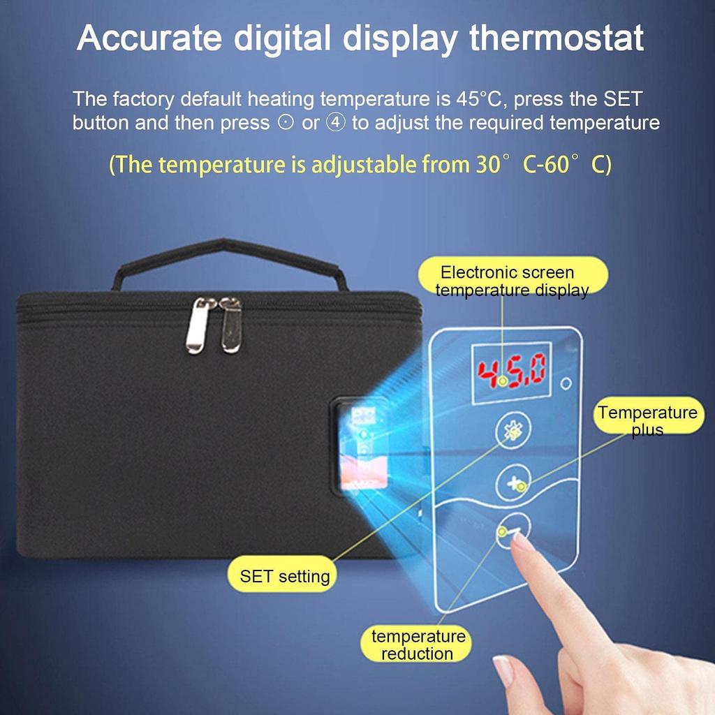 lightweight bottle warmer with USB suitable for car lunch bag lunch box and insulated lunch Features include a temperature easy and a USB Includes a