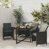 VidaXL Garden Dining Furniture and Cushions 5 Pcs Dining Room Furniture Table and Dining Chairs Terrace Patio 3095504