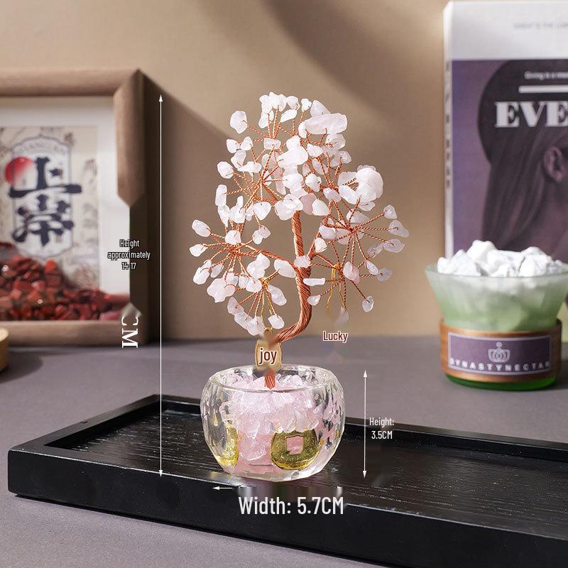 Citrine Crystal Money Tree Decoration for Home or Office
