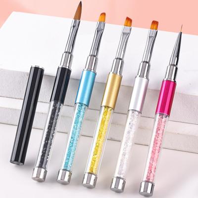 1/5Pcs Soft Bristles Colorful Rod Nail Art Pen Nail Tips Line UV Gel Painting Brush Pen Nail Salon