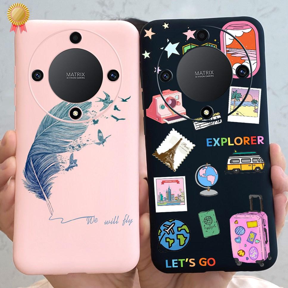 Luxury Case For Honor X9a Soft TPU Capa COOL New Cute Animal Painted Back Coque For Honor X9a X8A X7A 9XA 8XA 7XA  Bumper Bags