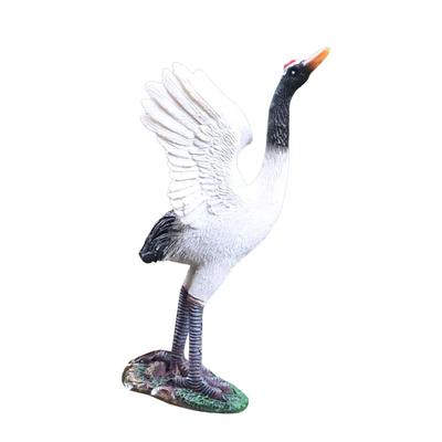 Outdoor Garden Statue Crane Sculptures Free Standing Handpainted Decorations Decoy for Patio Pond Outdoor Lawn Fairy Garden