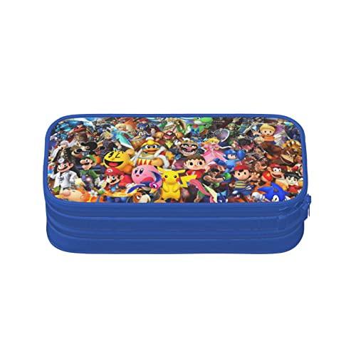 Super Smash Bros. Pencil Case, Large Capacity, Multifunctional, Stylish Pen Pouch, Simple Tool Pencil Case for Boys, Girls, and Kids, Suitable for Hig