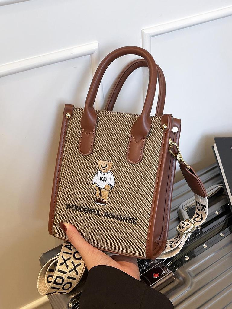 Katie Bear Damen Niedliche Handtasche im koreanischen Stil zum Umhängen - Kleine & Trendige Einzel-Schultertasche