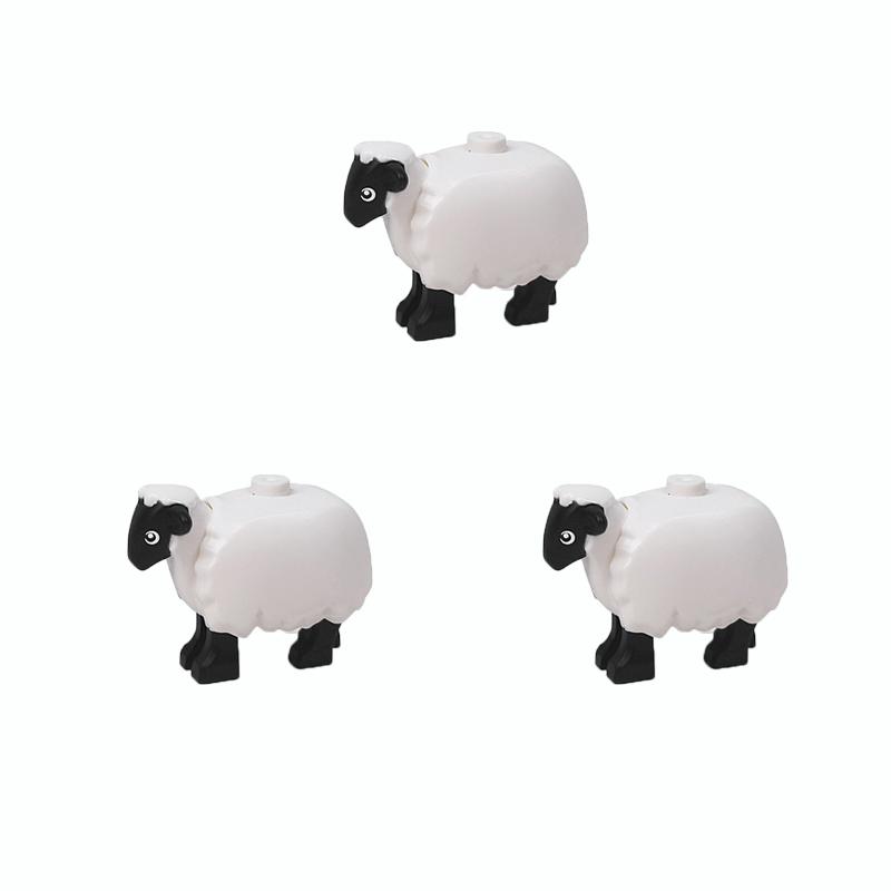 MOC Bricks Toys Model Farm Building blocks Cattle Horse Carriage Transport Vegetable Garden Flower Plant Friut Field Tree Animal