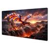Epic Hellfire Lava Dragon Volcanic Mountain Storm Art TCG Playmat 35X60CM MTG Duel Mat Non-Slip Stitched Large Desktop Mat