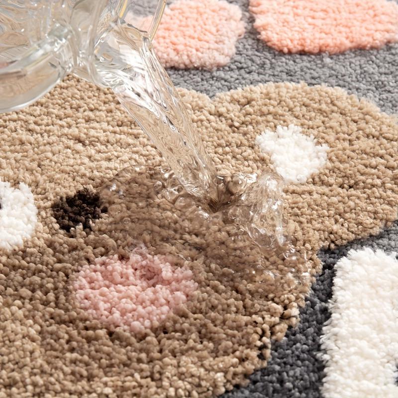 [Soft Absorbent Bath Rug] 1pc Plush Bear Bath Mat, Non-slip & Water-absorbent, for Bath, Sink and Shower; Great Xmas Gift.