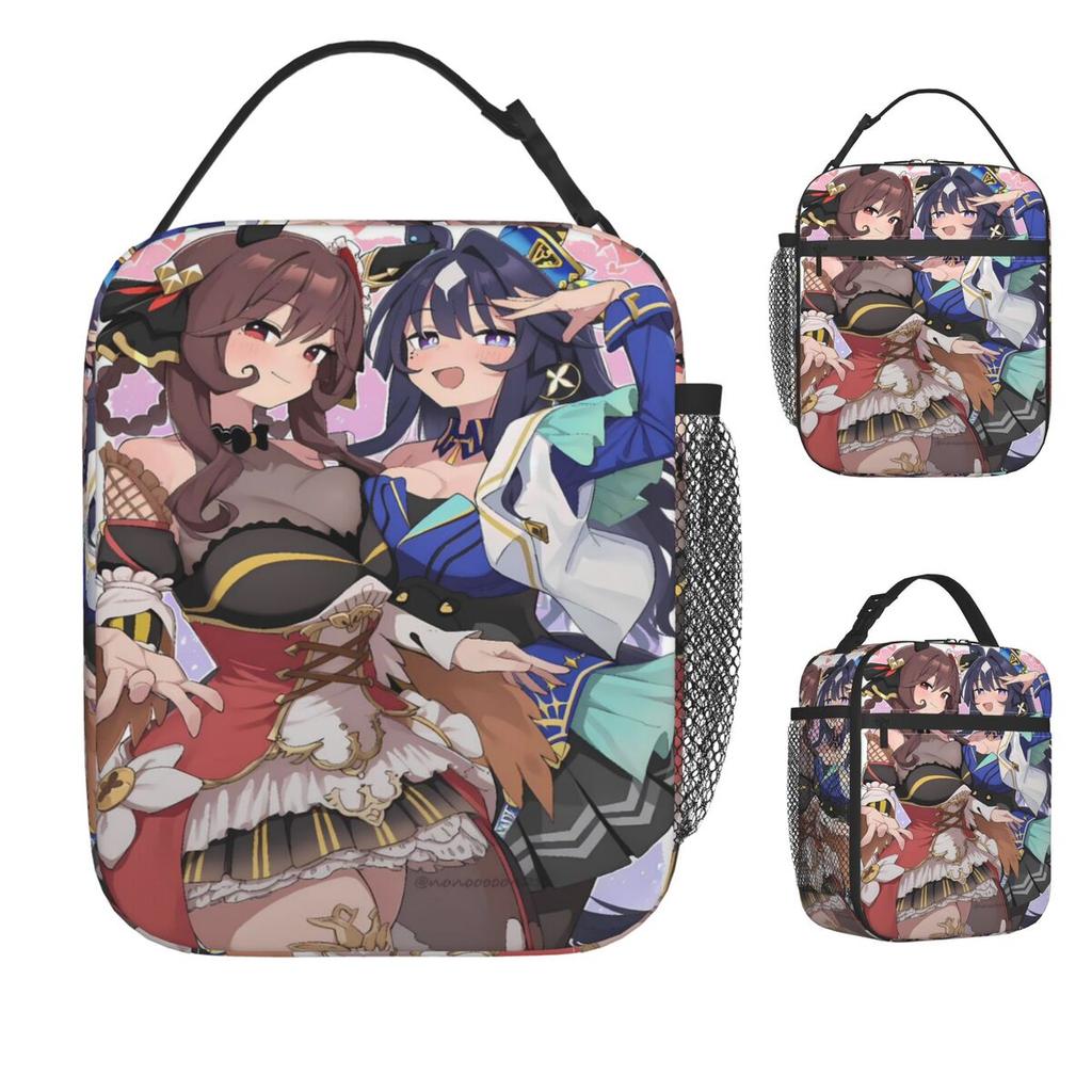 Anime Uma Musume Lunch Bag Work Lunch Box For Men Casual Print Thermal Lunch Bags Oxford Cooler Bag