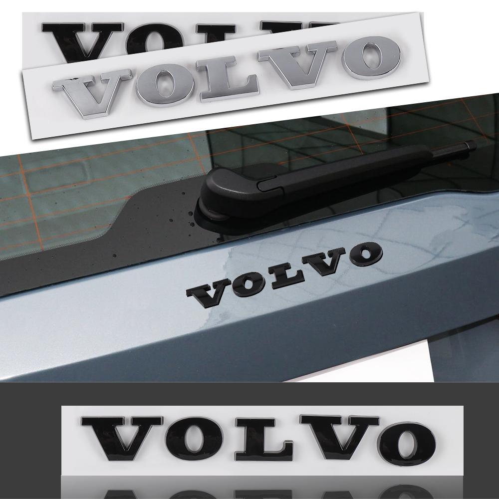 3D ABS Car Trunk Big Badge Volvo Letter Emblem Sticker Decal for Volvo R Design T6 AWD C30 C40 C50 C70 S40 S60 S70 S80 S90 V40