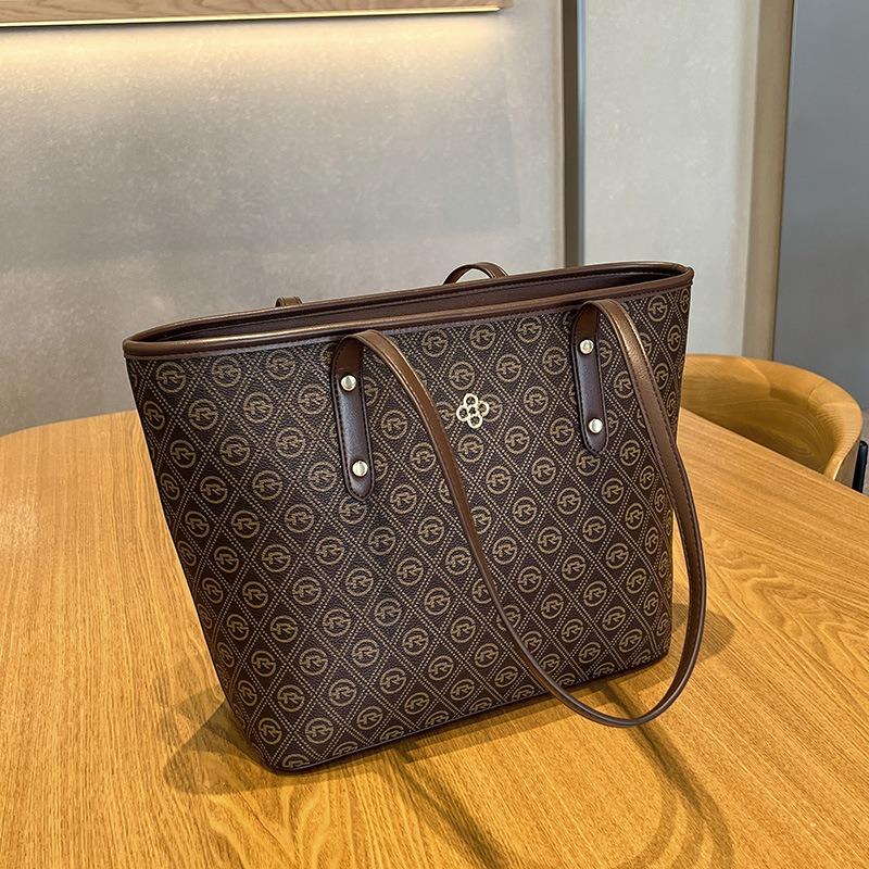 Fashion Women's Bags Large-capacity Tote Bags Printed Checkerboard Shoulder Bags Mother and Child Bags Two-piece Casual Bags