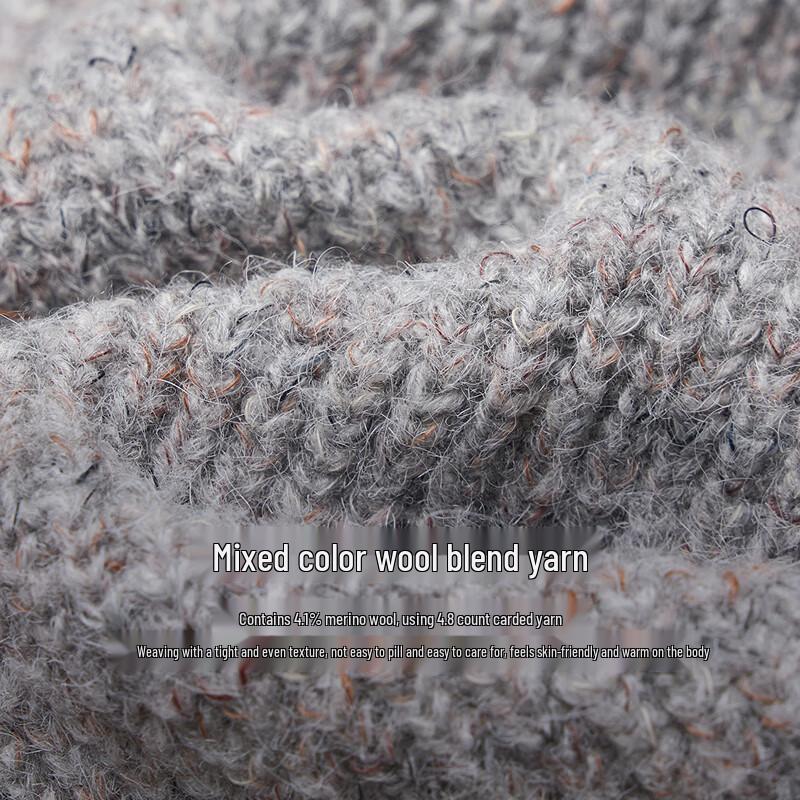 INMAN Women's Faux Two-Piece Colorblock Shirt Collar Knit Sweater