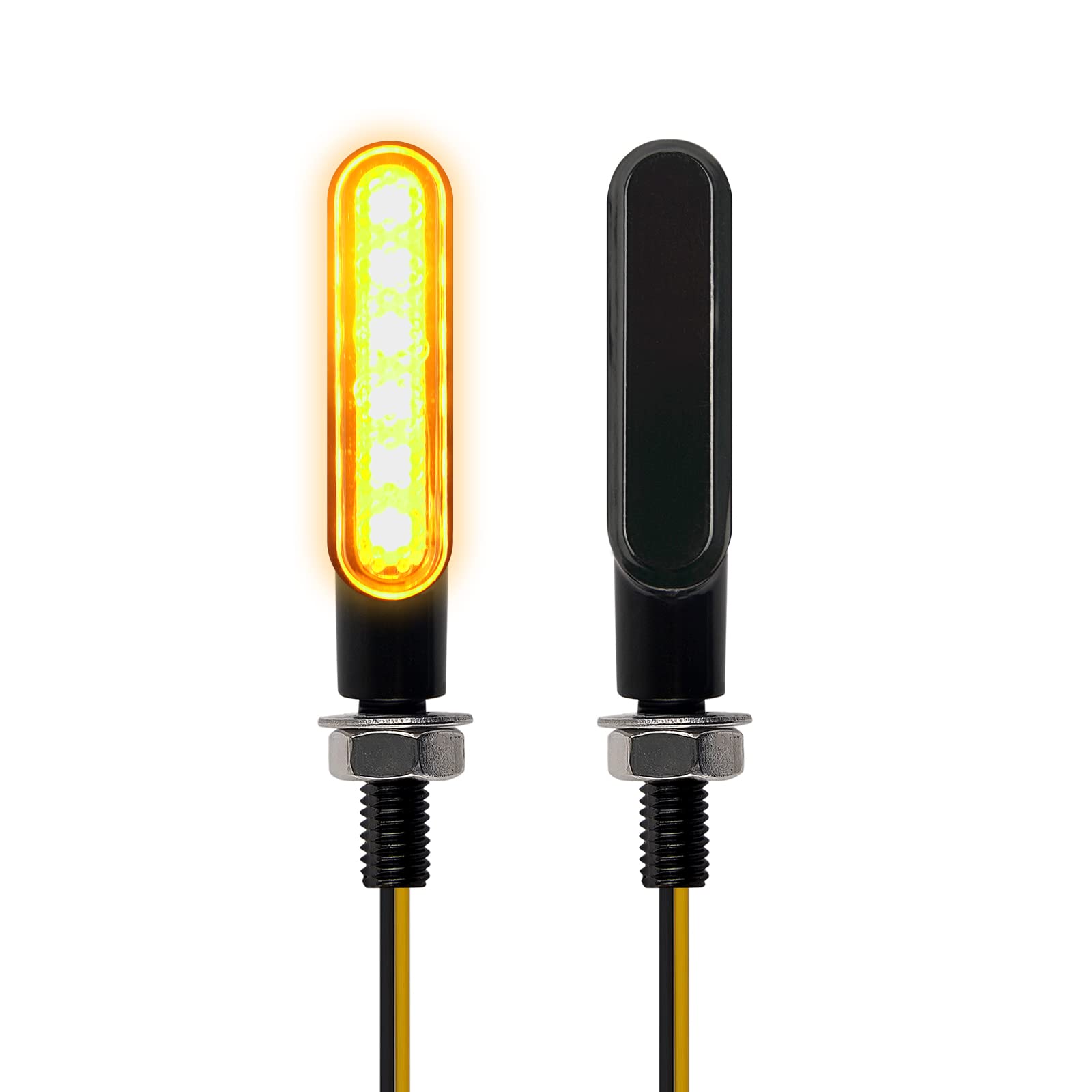 

HI-LINE Мотоциклетный указатель поворота, Светодиодный, Бегущий указатель поворота, Водонепроницаемый, 12 В, Универсальный, Высокая яркость, sequential чёрный